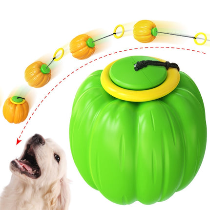 NG-01 Dog Molars Resistant To Bite Ball Pumpkin Hand Throwing Force Toy Ball(Green)-garmade.com