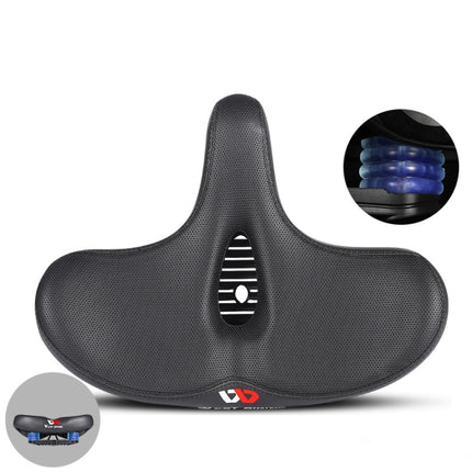 WEST BIKING Bicycle Big Butt Shock Absorption Soft Saddle(Hollow With Windshield)-garmade.com