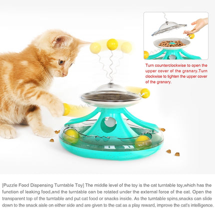Tumbler Cat Track Cat Turntable Leaky Food Toy(Pink)-garmade.com