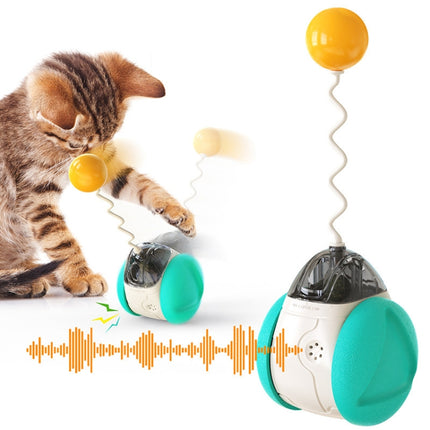 FSC-01 Electric Sounding Tumbler Cat Toy Funny Cat Ball(Lake Blue)-garmade.com