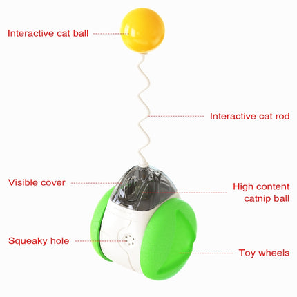 FSC-01 Electric Sounding Tumbler Cat Toy Funny Cat Ball(Lake Blue)-garmade.com