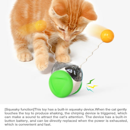FSC-01 Electric Sounding Tumbler Cat Toy Funny Cat Ball(Green)-garmade.com