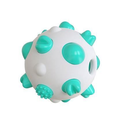 Spherical Dog Toy Molar Stick Bite-Resistant Toothbrush(Lake Blue)-garmade.com