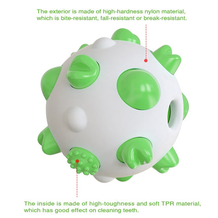 Spherical Dog Toy Molar Stick Bite-Resistant Toothbrush(Green)-garmade.com