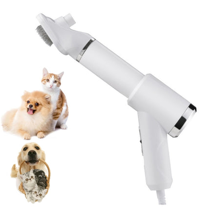Pet Electric Comb Cat And Dog Brushing Cleaning Hair Dryer, Specification: US Plug(3 Generation 866 White)-garmade.com