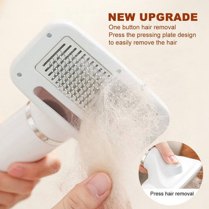 Pet Electric Comb Cat And Dog Brushing Cleaning Hair Dryer, Specification: US Plug(3 Generation 866 White)-garmade.com