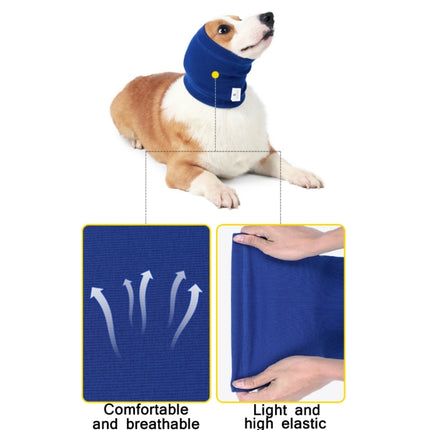 Dog Comforting Headgear Pet Scare Prevention Headscarf, Specification: S(Blue)-garmade.com
