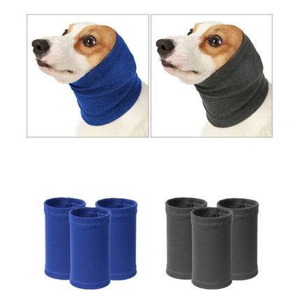 Dog Comforting Headgear Pet Scare Prevention Headscarf, Specification: L(Grey)-garmade.com