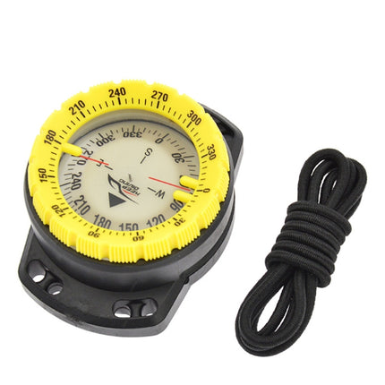 KEEP DIVING CP-992 Strong Magnetic Elastic Rope Luminous Diving Compass(Yellow)-garmade.com