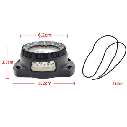 KEEP DIVING CP-992 Strong Magnetic Elastic Rope Luminous Diving Compass(Grey)-garmade.com