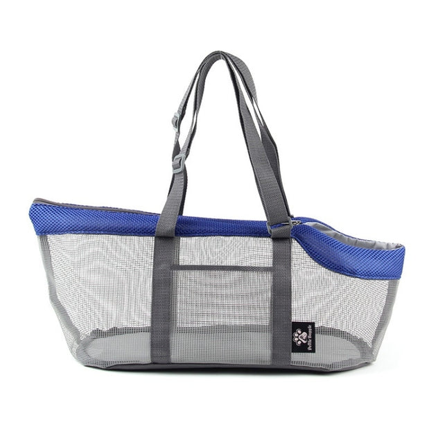 Pttie Baggie Panoramic Breathable Dog Outing Handbag(0901B Grey + Blue)-garmade.com