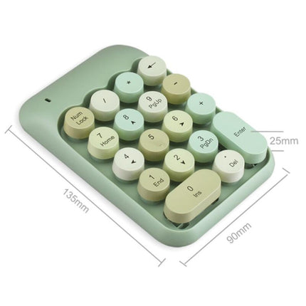 MOFii X910 2.4G 18 Keys 1600 DPI Wireless Numeric Keypad(Green)-garmade.com