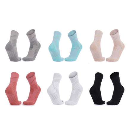 Men Basketball Socks Shock Absorption Mid-Tube Sports Socks, Size: Free Size(Apricot)-garmade.com