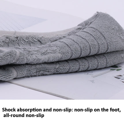 Men Basketball Socks Shock Absorption Mid-Tube Sports Socks, Size: Free Size(Light Gray)-garmade.com