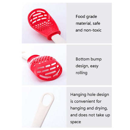 3 PCS Kitchen Grinding And Draining Spoon(Red)-garmade.com