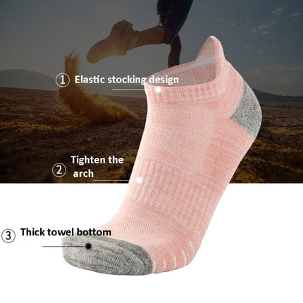 2 Pairs Thick Towel Bottom Non-Slip Sports Socks, Size: Free Size(Cyan Green)-garmade.com