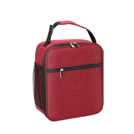 Oxford Cloth Portable Lunch Insulation Bag(Wine Red)-garmade.com