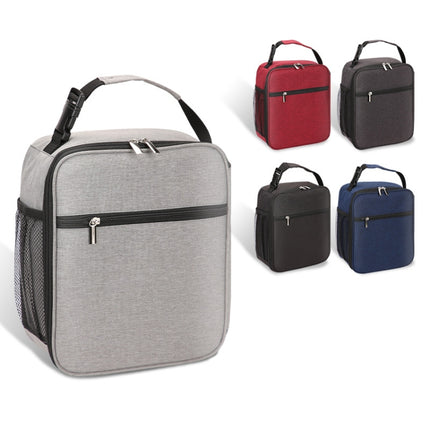 Oxford Cloth Portable Lunch Insulation Bag(Grey)-garmade.com