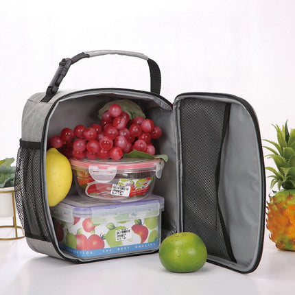 Oxford Cloth Portable Lunch Insulation Bag(Wine Red)-garmade.com