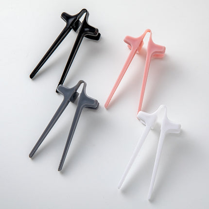 20 PCS 023 Lazy Auxiliary Finger Chopsticks Anti-Dirty Hand Clip Snack Chopsticks(Pink)-garmade.com