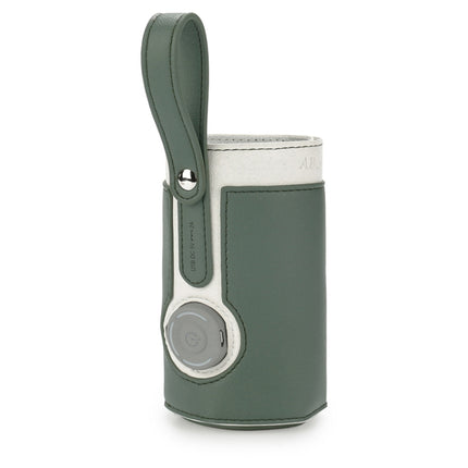 027 Leather Insulated Baby Bottle Cover Heating Bottle Bag, Size: Free Size(Green)-garmade.com