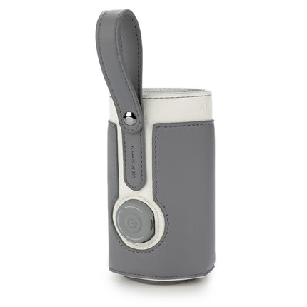 027 Leather Insulated Baby Bottle Cover Heating Bottle Bag, Size: Free Size(Dark Gray)-garmade.com