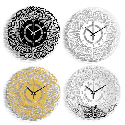 TM027 Home Decoration Acrylic Wall Clock(Indian Silver)-garmade.com