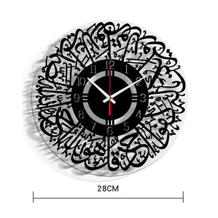 TM027 Home Decoration Acrylic Wall Clock(Digital Black)-garmade.com