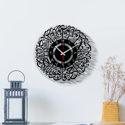 TM027 Home Decoration Acrylic Wall Clock(Digital Silver)-garmade.com