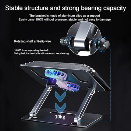 BONERUY P43F Aluminum Alloy Folding Computer Stand Notebook Cooling Stand, Colour: Silver with Type-C Cable-garmade.com