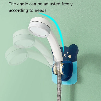 5 PCS LY006 Cartoon Shower Bracket Universal Adjustment Bathroom Shower Head Fixed Base(Blue)-garmade.com