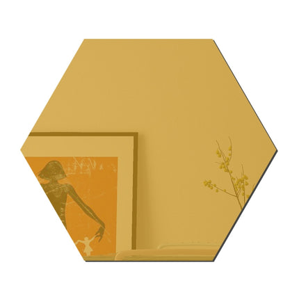 Ym300 16 PCS / Set Home Personal Wall Stickers DIY Acrylic Wall Decorative Mirror(Hexagon Gold)-garmade.com