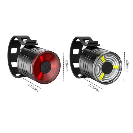 2 PCS AS-08 200LM Aluminum Alloy LED Bicycle Taillight(White)-garmade.com