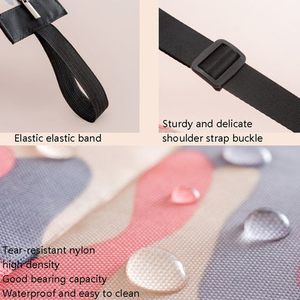 Shopping Bag Foldable Travel Shoulder Portable Bag(Black Leopard)-garmade.com