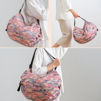 Shopping Bag Foldable Travel Shoulder Portable Bag(Pink Colorful)-garmade.com