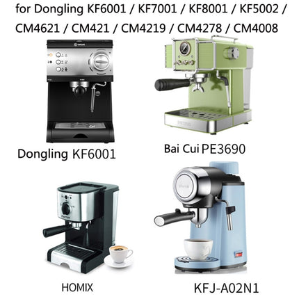 DL-1 Zinc Alloy Coffee Maker Bottomless Handle For Dongling, Style: Red Gem Curved-garmade.com