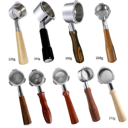 DL-1 Zinc Alloy Coffee Maker Bottomless Handle For Dongling, Style: Bamboo Without Buckle-garmade.com