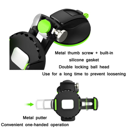 Car Diamond Suction Cup Mobile Phone Holder(Black)-garmade.com