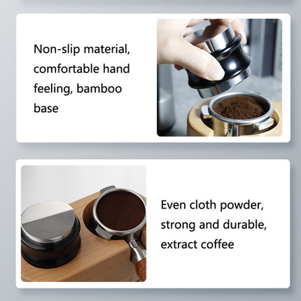 ENB-11 51mm Stainless Steel Coffee Cloth Powder Dispenser Coffee Machine Handle Universal, Colour: One Word Double Head Silver-garmade.com