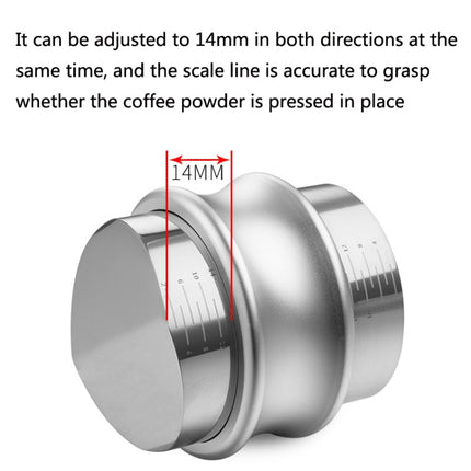 ENB-11 51mm Stainless Steel Coffee Cloth Powder Dispenser Coffee Machine Handle Universal, Colour: One Word Double Head-garmade.com