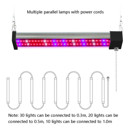 LED Growth Lamp Full Spectrum Plant Light Tube, Style: Small Double Row 50cm(US Plug)-garmade.com