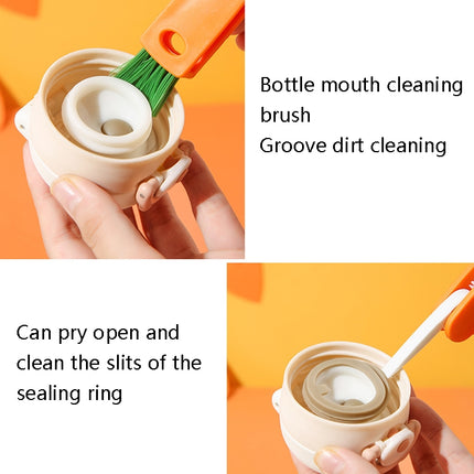 4 PCS 3 in 1 Cup Cleaning Brush Pacifier Gap Interior Brush(Grey)-garmade.com
