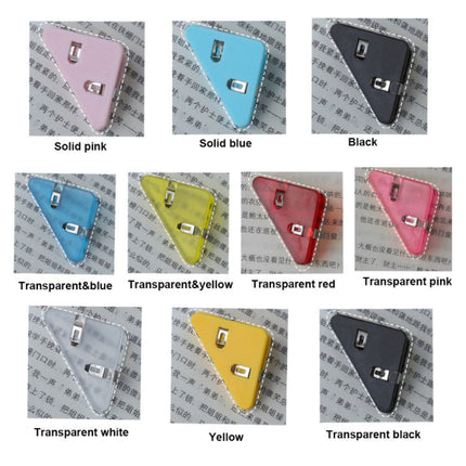 14 PCS Student Test Paper Storage Triangle Book Edge Clip(Transparent Blue)-garmade.com