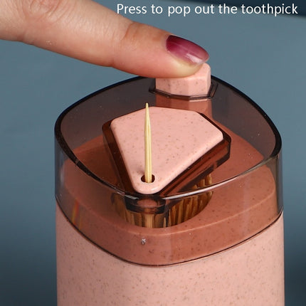 5 PCS MS-263 Press Toothpick Box Kitchen Gadget(Wheat Green)-garmade.com