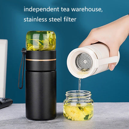 739 316 Stainless Steel Tea Glass Thermos Cup(Gold)-garmade.com