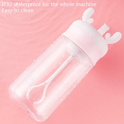 V7 Automatic Electric Stirring Cup Plastic Shake Cup(Light Pink)-garmade.com