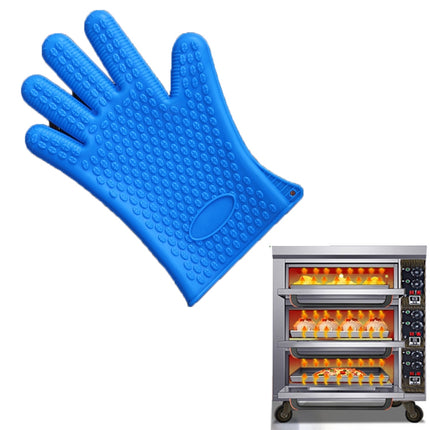 2 PCS Silicone Insulation Baking Oven Microwave Dish Clip Gloves, Colour: Green-garmade.com