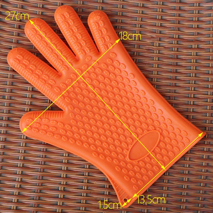 2 PCS Silicone Insulation Baking Oven Microwave Dish Clip Gloves, Colour: Yellow-garmade.com