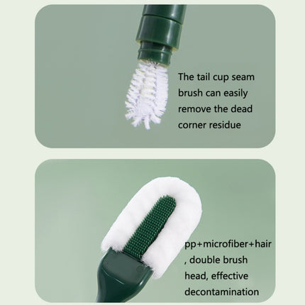 Household Multifunctional Long-Handled Double-Headed Cup Brush(White)-garmade.com