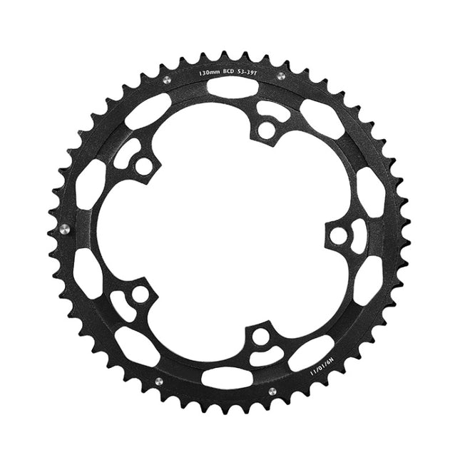 WEST BIKING YP0719274 53-39T Road Bike Crank Racing Double Disc(Black)-garmade.com